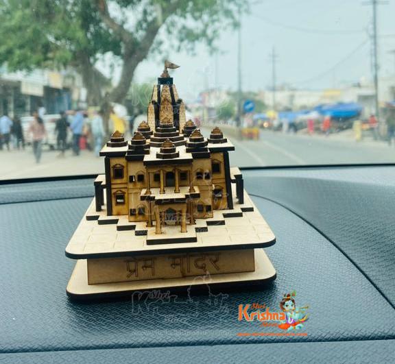 Vrindavan Prem Mandir Wooden 3D Design A Handmade replica/ Modal of Prem Mandir, A Laser Cut Hindu Temple