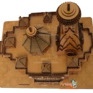 Vrindavan Prem  Mandir Wooden 3D Design Modal of Prem Mandir, A Laser Cut Hindu Temple