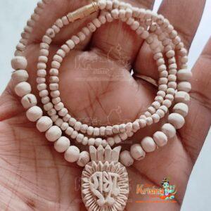 Shri Radha Flower Designed Handmade Original Tulsi Locket Mala - RadheKrishna