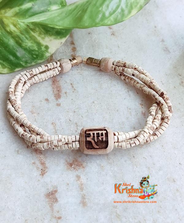 Ram Tulsi Beads Triple Layer Twisted Original Shyama Tulsi Bracelet
