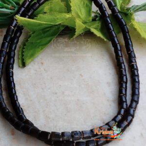 Shyama Tulsi 2 Round Kanti Mala Black Color 6 mm Bead Size Mala