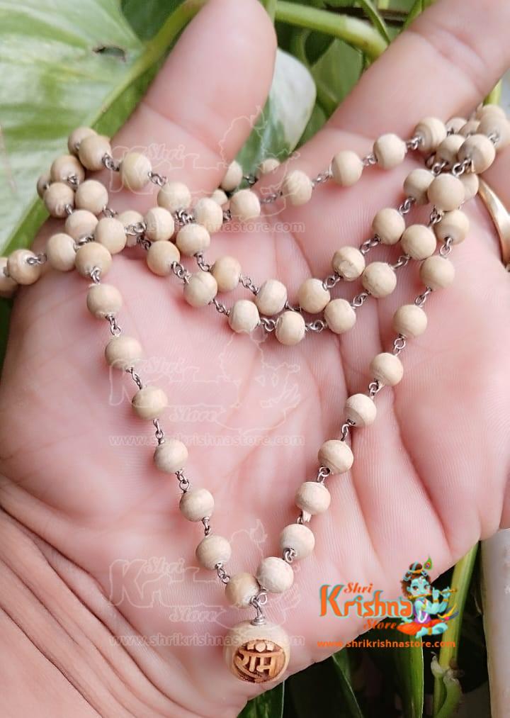 108+1 Ram Krishna Guru Beads Silver Mala For Chanting And Wearing