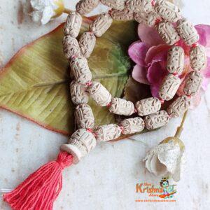 Krishna Tulsi Beads Knotted Beautiful Jap Chanting Mala 27 + 1 With Guru Bead