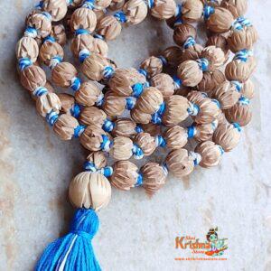 Shyama Tulsi Lotus Beads Knotted jap Mala 108 + 1 With Guru Bead