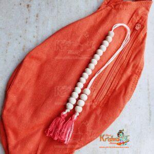 Premium Japa Mala Bag (Gaumukhi) Orange Silk