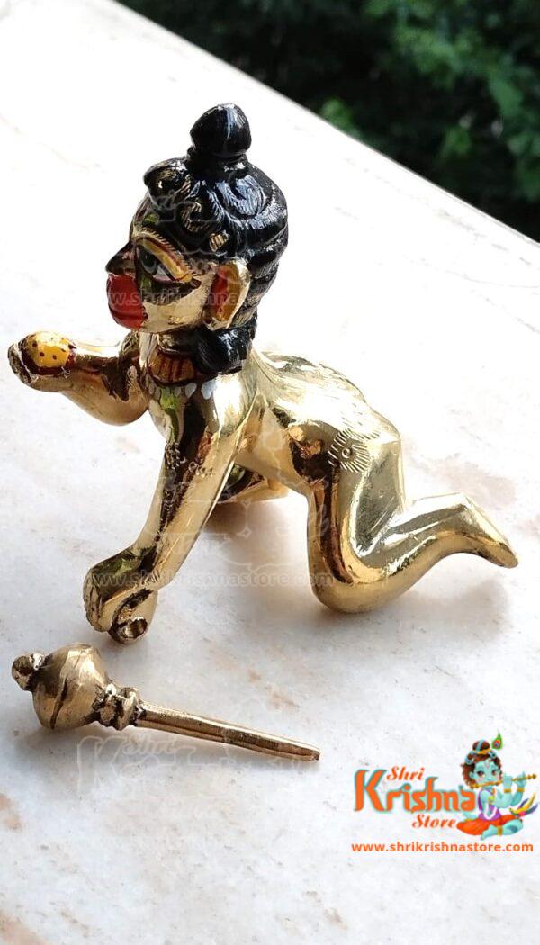 Purpledip 11417 - Statua in miniatura Rara Ram-Bhakt Hanuman, regalo da collezione unico (11417
