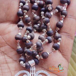 Jai Shri Shyam Baba Khatu Shyam Silver Tulsi Locket Mala In Silver