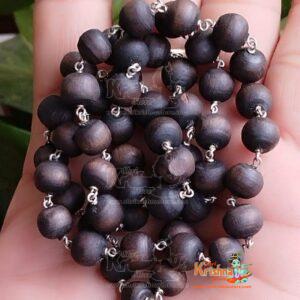 54+1 Silver Shyma Tulsi Beads Mala For Wear And Japa Both Purpose