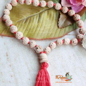 Krishna Tulsi Beads Knotted Beautiful Jap Chanting Mala 27 + 1 With Guru Bead