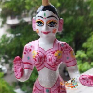 Standing Brass Hand Painted Radha Rani Beautifully Designed Murti 11 No Size