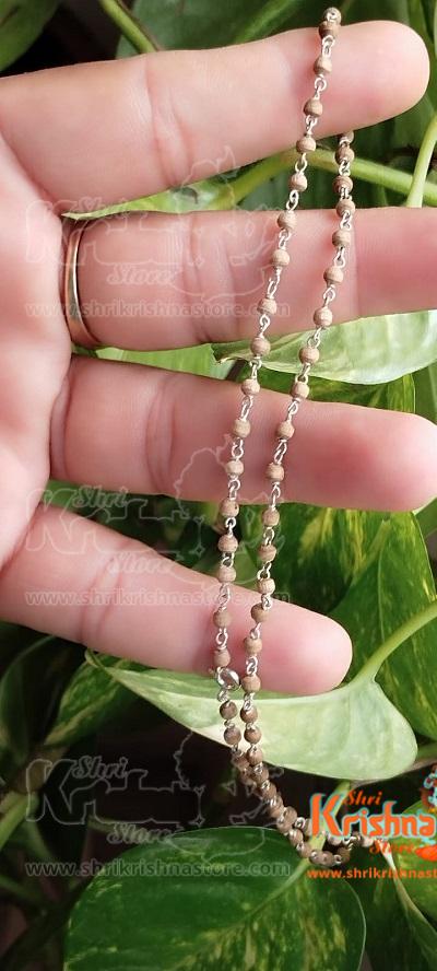 Tiny Beads Tulsi Silver Kanthi Mala