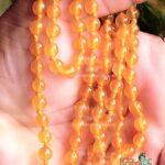 Natural Yellow Agate Mala 108+1 (6 mm) Beads Mala Lab Certified, Yellow Hakik Mala Agate Stone Necklace