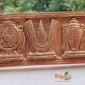 Brass Shankh Chakra Namah Hanuman And Garuda Wall Hanging Plate (2.8 Inch)