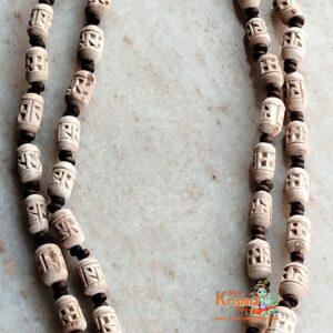 Ram Naam Handmade Tulsi Beads One Round Kanthi Mala