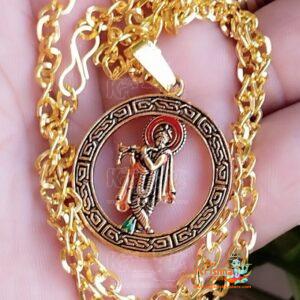 Krishna Locket With Chain Gold Pendant Gold