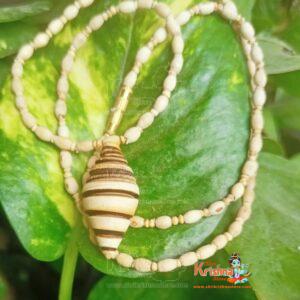 Shankh Design Tulsi Locket Mala
