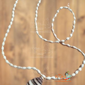 Shankh Design Tulsi Locket Mala