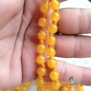 Certified Original Yellow Quartz / Hakik / Yellow Agate / Peela Hakik Mala