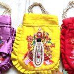 Banke Bihari Ji-Beautiful Design Embroidery Potli Bag