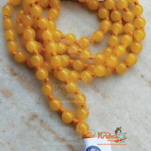 Certified Original Yellow Quartz / Hakik / Yellow Agate / Peela Hakik Mala