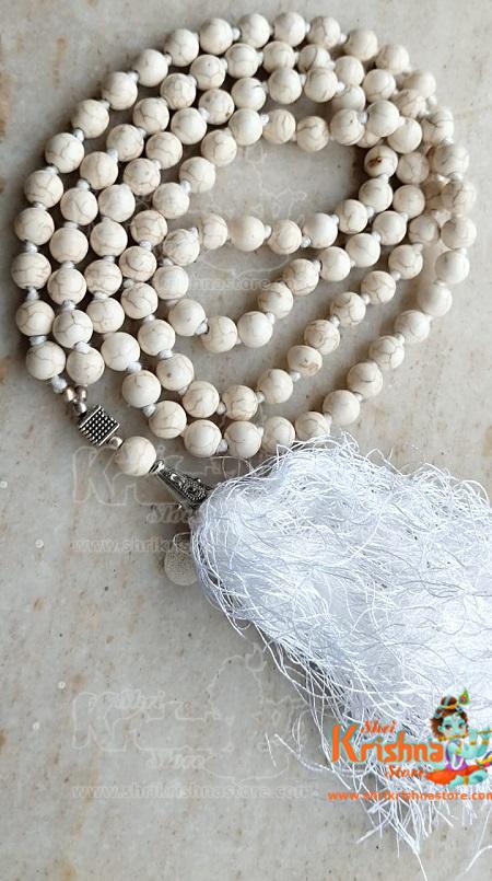 Howlite Mala 8 mm Round 108 Beads Mala