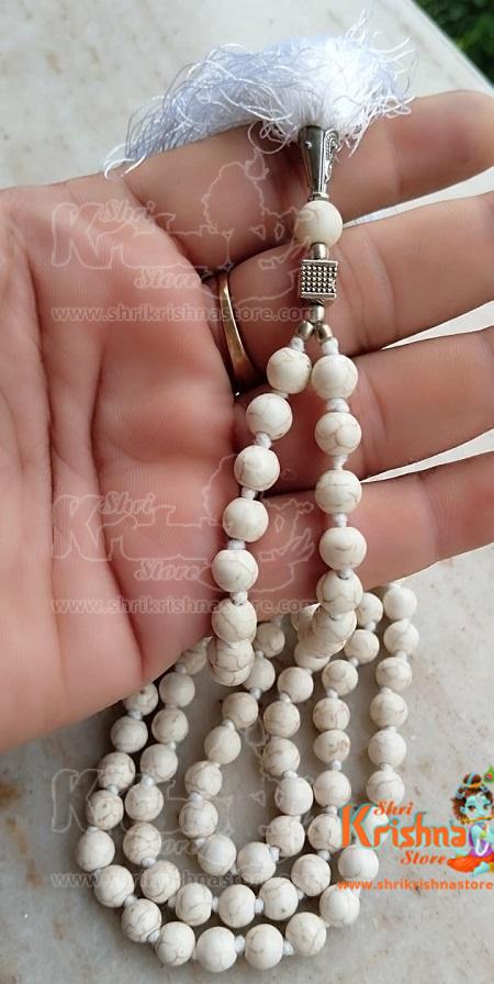 Howlite Mala 8 mm Round 108 Beads Mala
