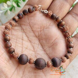 Rudraksha And Tulsi Beads Bracelet