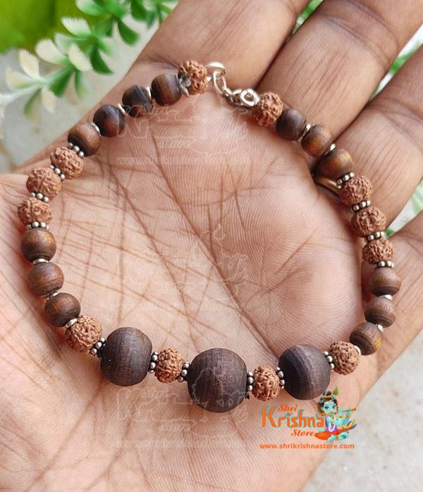 Rudraksha And Tulsi Beads Bracelet
