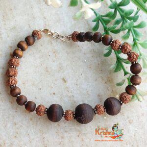 Rudraksha And Tulsi Beads Bracelet