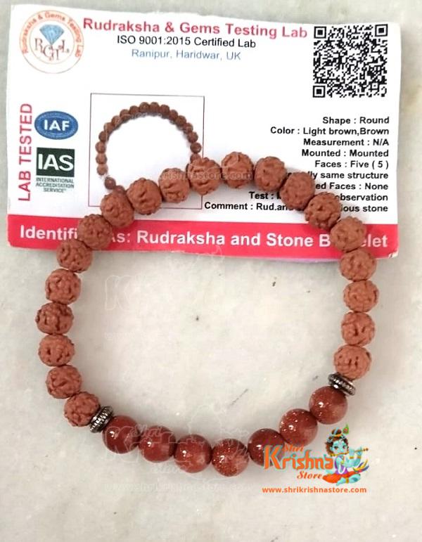 Lab Tested Rudraksha Gemstone Bracelet