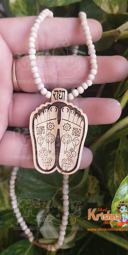 Brij Kishori Barsane Wali Radha Ji Charan Tulsi Locket Mala
