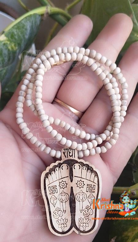 Brij Kishori Barsane Wali Radha Ji Charan Tulsi Locket Mala