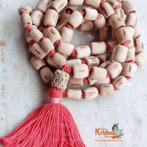 Iskcon Tulsi Japa Mala with Orange Tassel and Krishna Guru Bead – Supper Fine Quality