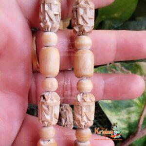 Ram Carved Original Handmade Tulsi Beads Kanthi Mala