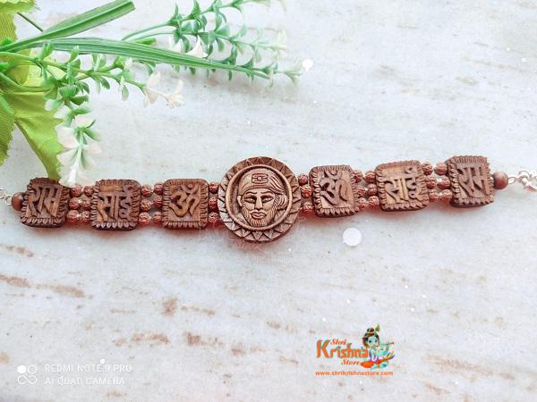 Om Sai Ram Tulsi Bracelet Traditional Look
