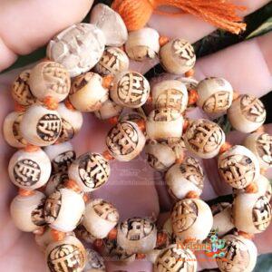 Ram Naam Tulsi Japa Mala 108 Round Beads + Guru Bead