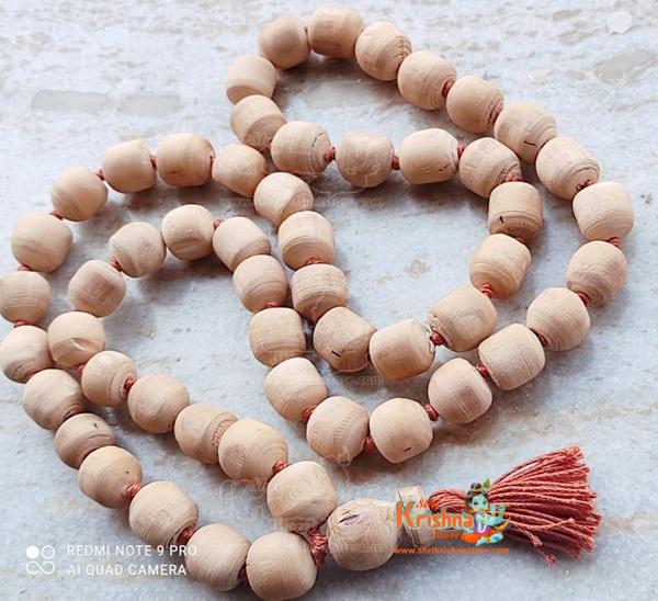 Tulsi Japa Mala 54 Round Beads + Guru Bead – 20mm