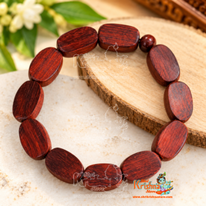 Pure Red Sandalwood Beads Unique Design Bracelet