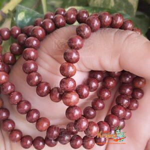 Red Pure Sandalwood Chandan Beads Mala-12 MM