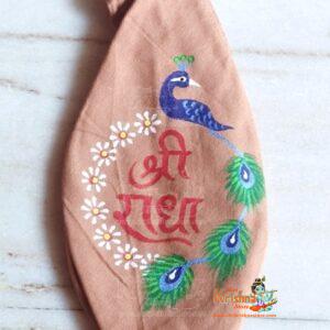 Handprinted Shri Radha Rani Japa Bag