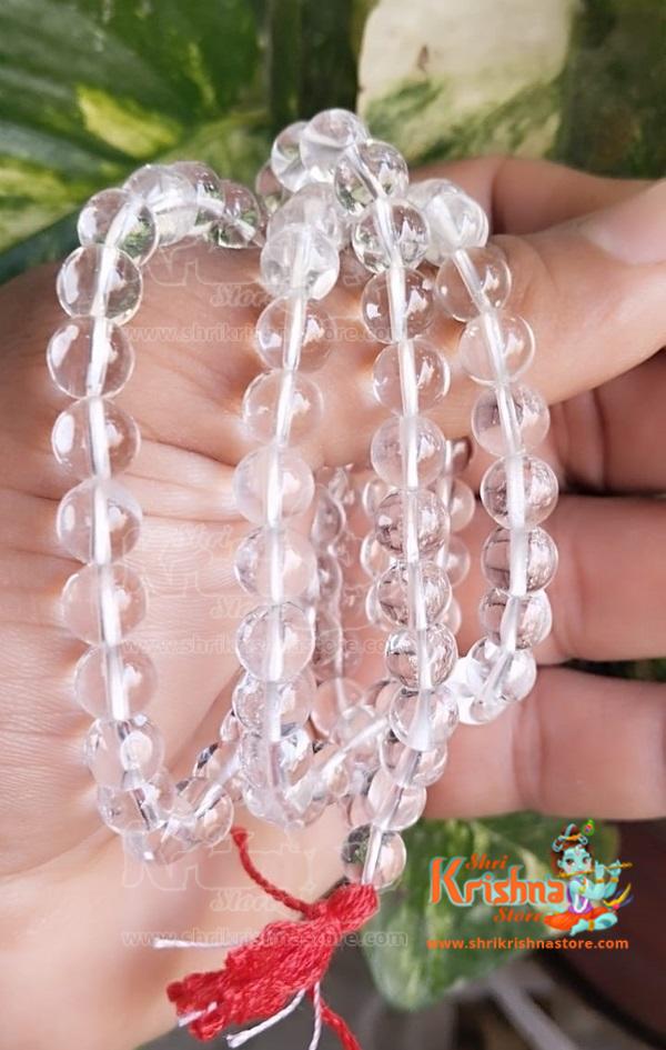 Sphatik Mala - 100% Quartz crystal (108 beads)