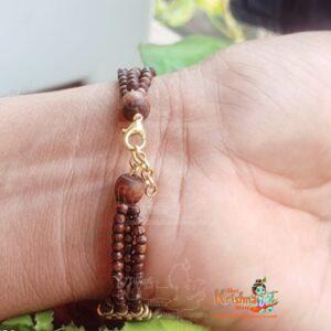 Three Layers Tulsi Beads Bracelet Design