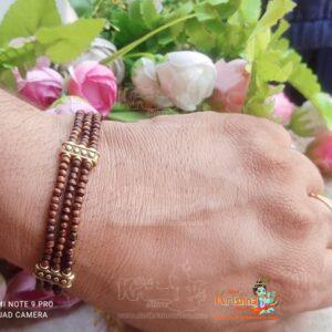 Three Layers Tulsi Beads Bracelet Design