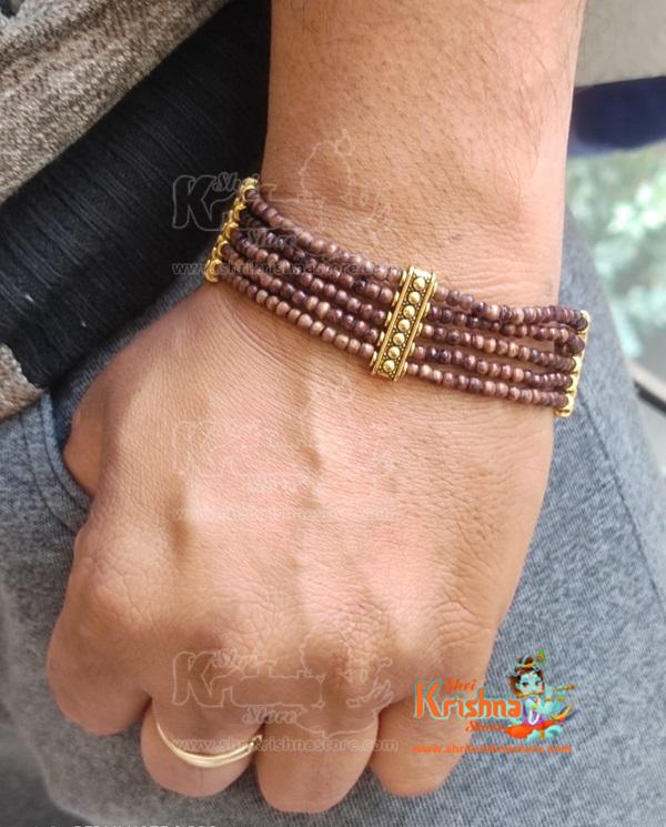 Four Layers Tulsi Beads Bracelet Design