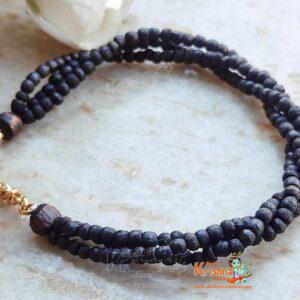 Triple Layer Black Shyama Tulsi Bracelet Handmade Design