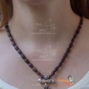 Shyma Tulsi Kanthi Mala With Silver Narasimhadev Kavach