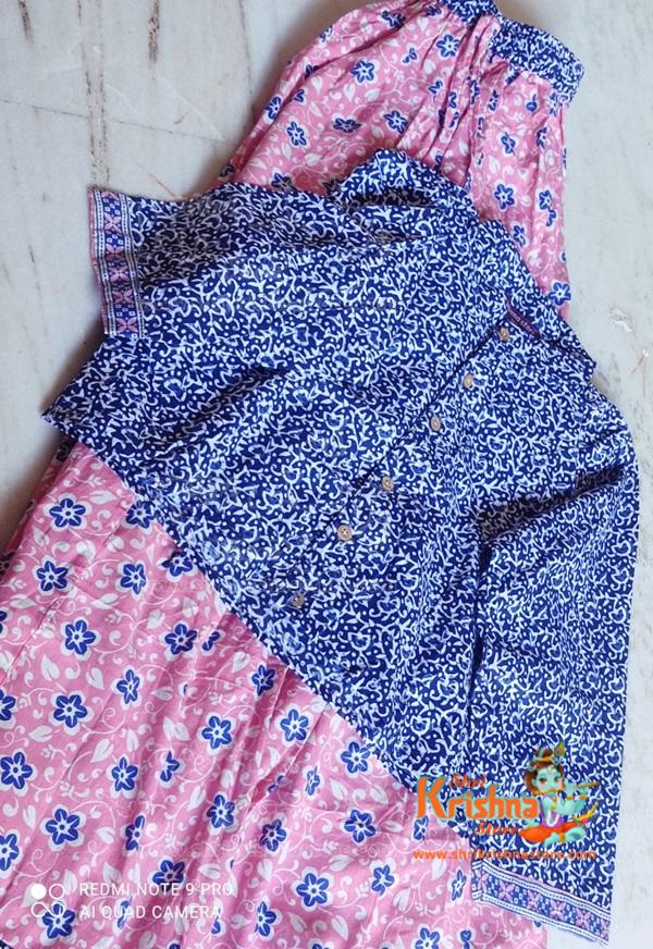 Pink and Black Color Gopi Dress-Traditional Look
