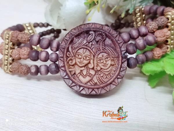 Radha Krishna Tulsi Beads Bracelet- Traditional Look Bracelet