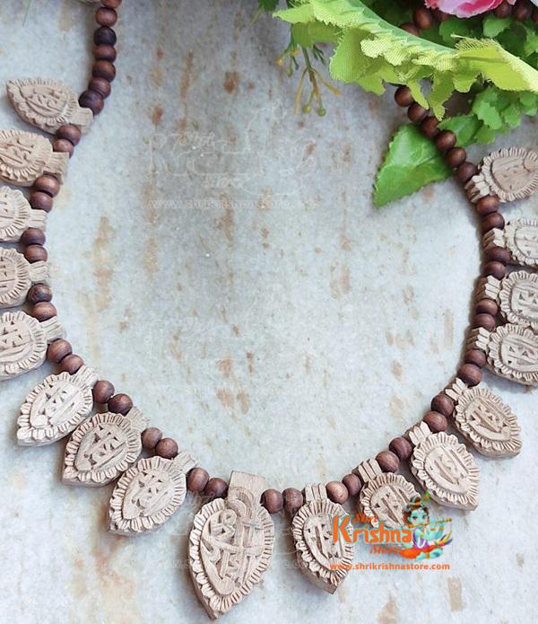 Handmade Radha Pata Carved Tulsi Mala