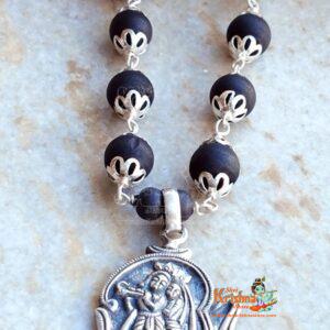 Om Sri Radha Krishna Locket with silver cap